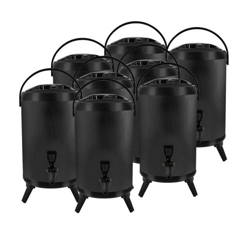 SOGA 8X 10L Stainless Steel Insulated Milk Tea Barrel Hot and Cold Beverage Dispenser Container with Faucet Black SOGA 8X 10L Stainless Steel Insulated Milk Tea Barrel Hot and Cold Beverage Dispenser Container with Faucet Black